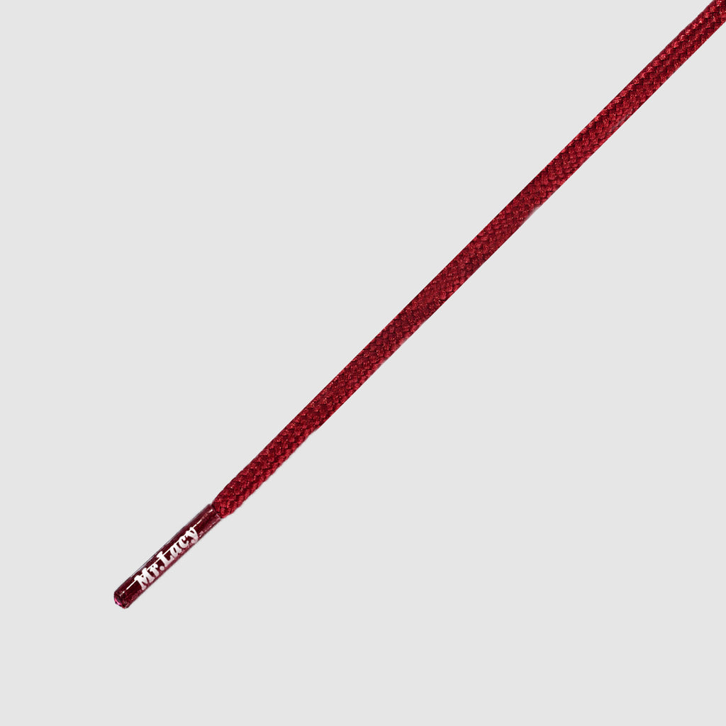 Round 2025 burgundy shoelaces
