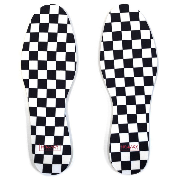 Mr.Lacy Shoecare Relax Insole Print Checkered Black/White - Mr.Lacy